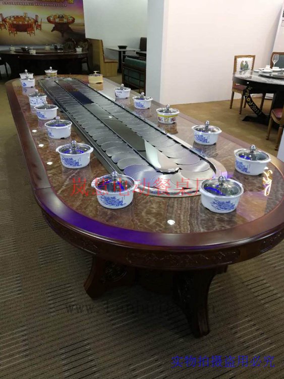 輸送帶回轉電動餐桌