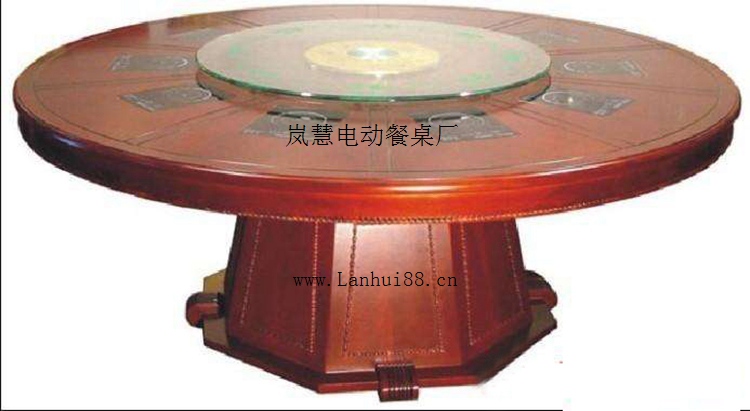 圓形電動火鍋桌子自動玻璃轉
