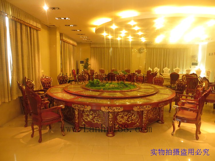電動轉桌電動自己轉盤餐桌