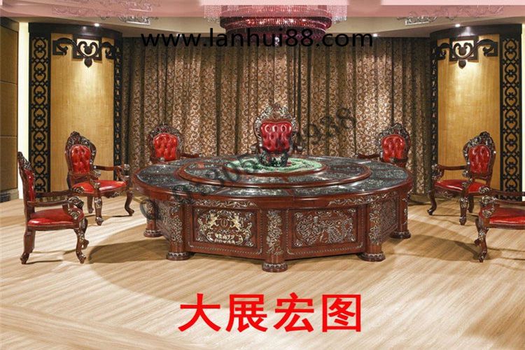 中式電動餐桌圖片介紹